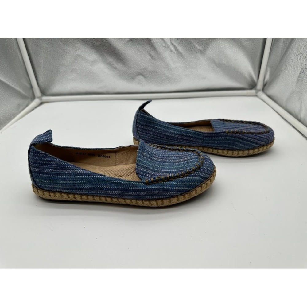 Born Blue Striped Woven Espadrille Flats Womens 6.5 B58004 Handcrafted Slip On - Picture 4 of 7